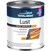 TotalBoat Lust Marine Spar Varnish for Boats &amp; Wood - High Gloss Quart | Oil-Based Polyurethane Finish; High Build; UV Inhibitors; Wooden Boats, Yacht Brightwork, Furniture &amp; Interior/Exterior Wood