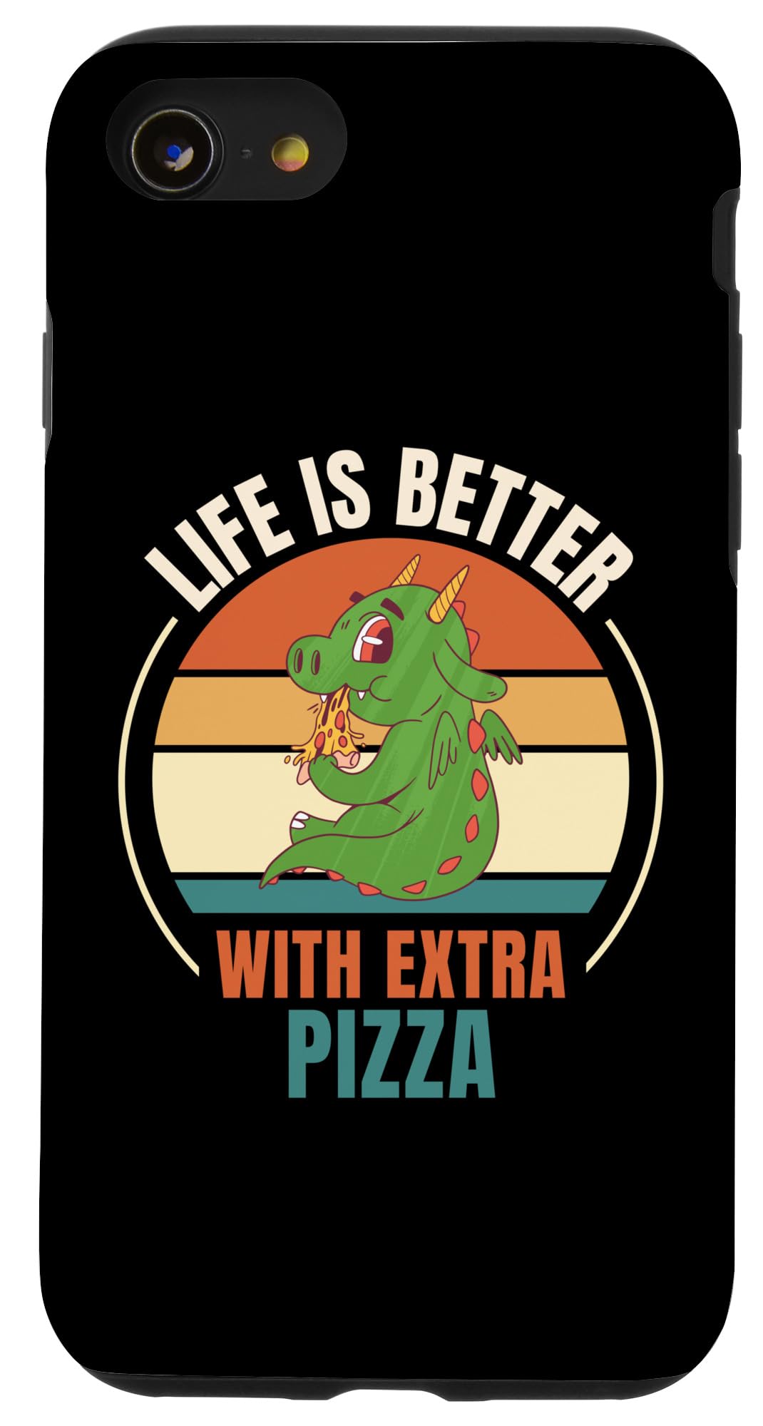 iPhone SE (2020) / 7 / 8 Retro Dragon Pizza Life Is Better With Extra Pizza Case