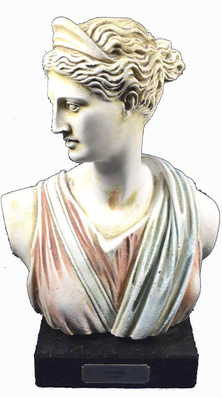 Artemis sculpture bust Ancient Greek Goddess of hunt artifact Amazon