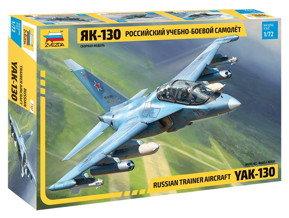 Zvezda 500787307-1:72 YAK-130, Model Building Kit, Standing Model Building, Hobby, Crafts, Plastic Kit, Unpainted