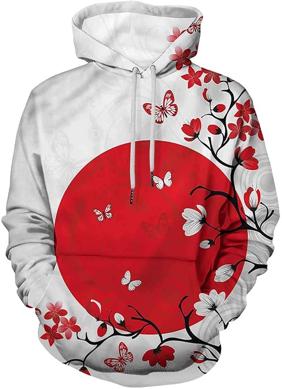 Japanese Hoodie Hooded Sweatshirt Cherry Blossom Sakura Amazon.ca