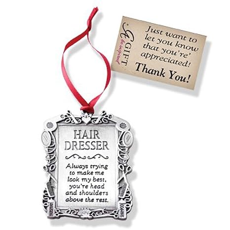 Super Hairdresser Hair Stylist Pewter Christmas Ornament