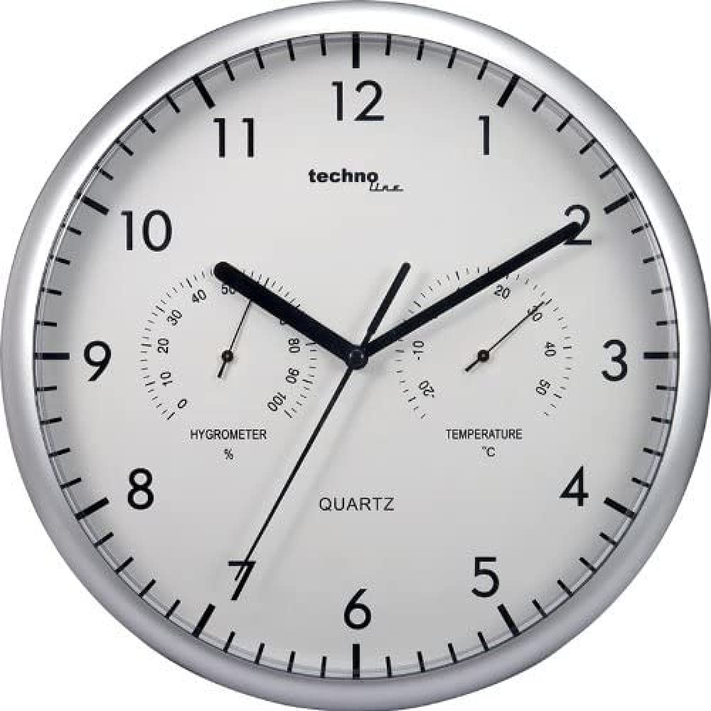 Technoline WT 650 Wall Clock with Thermo and Hygro