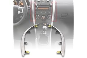 Getfarway Left & Right Upper Side Central Dashboard Cover Strip Trim 55436-02330 55435-02370 Compatible with Toyota Corolla 2010 2011 2012 2013 Dash Board A/C Outlet Air Vent Panel Trim