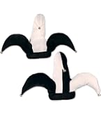 Diadema De Bufón Blanco Y Negro De Felpa – Accesorio Para Disfraz De Payaso Y Carnaval (30x17 Cm)