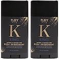 PLAY PITS - 2 Pack - Natural Deodorant - Safe for Men & Women w/Sensitive Skin - Clean, Non-Toxic, & Paraben Free – KING Scent - Infused w/Essential Oils – 2.65 Oz.