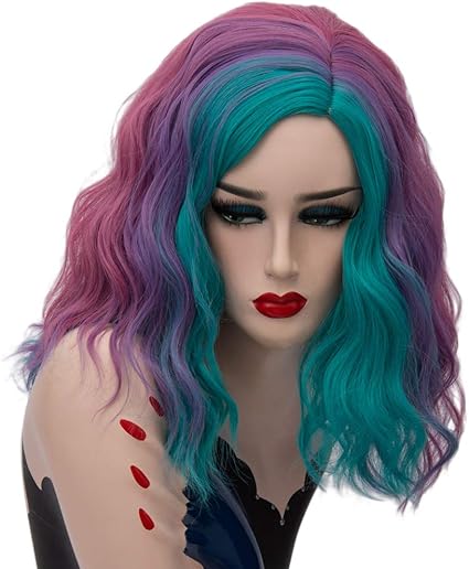 Perruque Cheveux Courts Bouclés Femme Halloween Cos