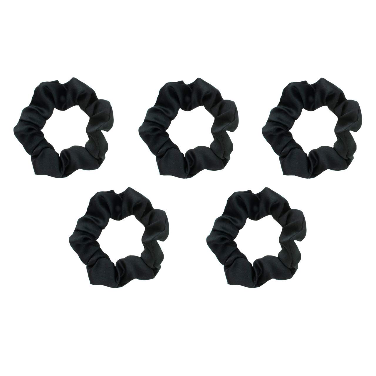 Kitsch Pro Satin Scrunchies, Hair Scrunchies for Frizz Prevention, Satin Hair Ties for Breakage Prevention and Gentle Style Preservation, 5 Pack, Black : Beauty