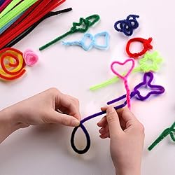 100 Pieces Pipe Cleaners Chenille Stem, Solid Color