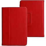 Labato Kindle Fire 1st First Generation Magnetic Case Cover - Slim Fit Standing Folio Magnetic Leather Case for Amazon Kindle Fire by FBA shipping (ONLY Compatible with Kindle Fire First Generation) JS-KDF-00130 Red Color