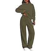 PRETTYGARDEN Women's 2 Piece Outfits Spring Sweatsuits Oversized Hoodies Wide Leg Sweatpants Tracksuits Lounge Matching Sets