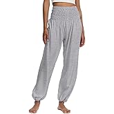 Hanyomo Womens Yoga Harem Baggy Pants High Waisted with Pocket Fitness Trousers Cotton Loose Workout Sweatpants