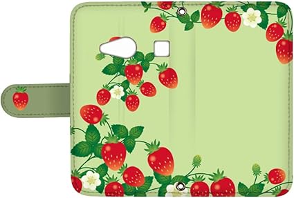 Amazon Co Jp スマq Rafre Digno W Kyv40 国内生産 ミラー スマホケース 手帳型 Kyocera 京セラ ラフレ ディグノ ダブル C グリーン 苺 花 イラスト Ami Vd 0236 家電 カメラ