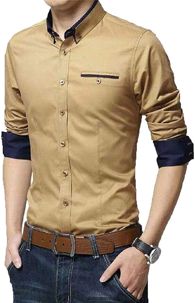 Buy Traci Fashion Full Sleeve Slim Fit Plain Formal Shirt For Men Cotton Shirts Office Wear Formal Shirt At Amazon In