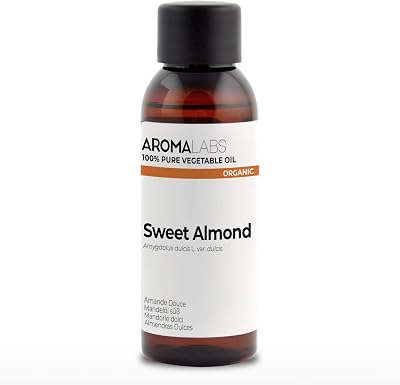 Aroma Labs Organic Sweet Almond Oil 50mL 100% Pure Cold Pressed AB Certified