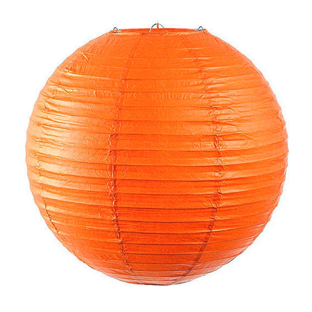 A Liittle Tree -Round Paper Lanterns Wedding Birthday Party Decorations (12 Inches /30 cm, Orange)