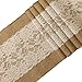 Ling's moment 12x72 Inch Burlap Table Runner With Lace, Farmhouse Decoration, Country Wedding Table Runner, Bridal & Baby Shower Décor,Spring Wedding Table Runner