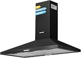 COMFEE' 90 cm Chimney Cooker Hood PYRA17B-90 Black Extractor Hood