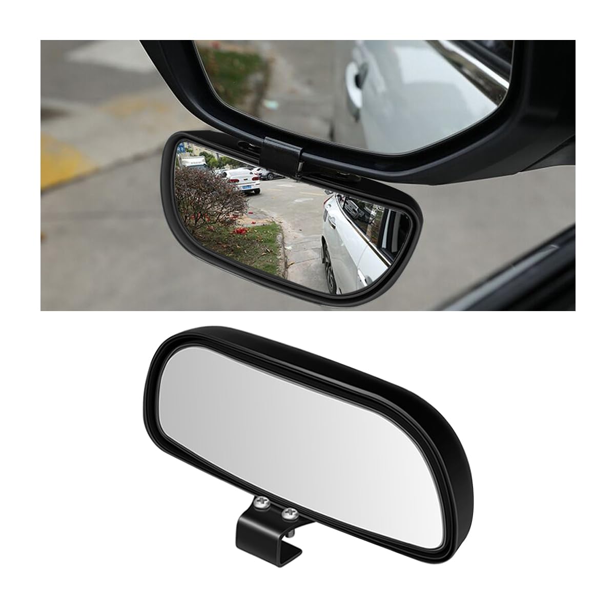 Photo 1 of Mandark Car Blind Spot Mirror, Rectangle HD Glass Convex Vehicle Rearview Mirror, Wide Angle Adjustible Auto Exterior Blindspot Side View Mirror, Universal for SUV, Sedan, Truck (Black)