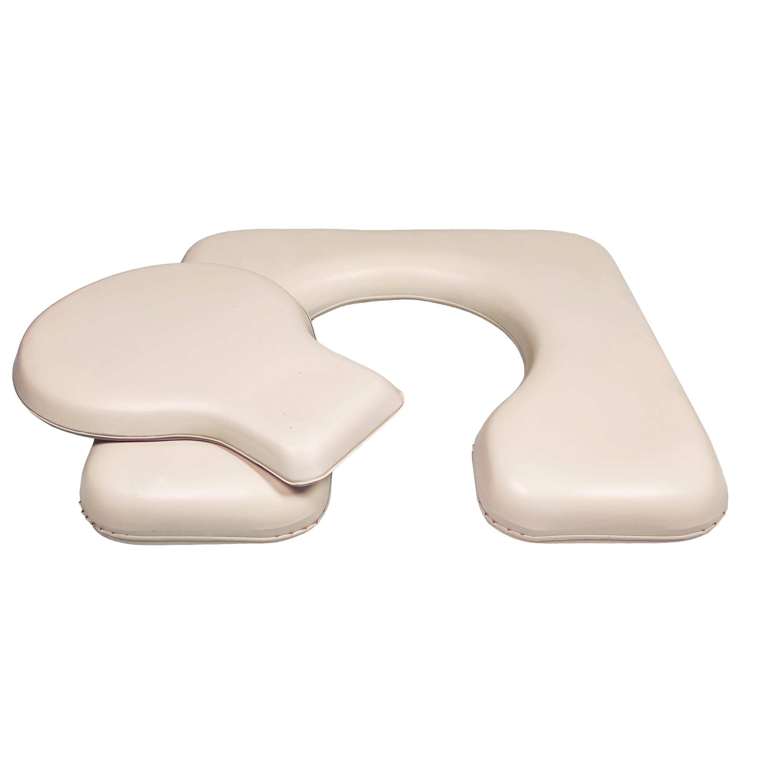 Photo 1 of ***FACTORY SEALED*** LilyBeauty PU Bedside Commode Seat Cushion, U Shape Soft Sponge Padded for Bedside Chairs, Raised Toilet Seat, 16.5" Width, Waterproof and Easy Clean - (Beige)