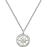 Galis Dainty Necklace - Silver, Gold Plated 18" Choker for Women with Dainty Small Round Faux Diamond Necklace Pendant, Necklaces Women with CZ Solitaire Lobster Clasp, Valentines Gift