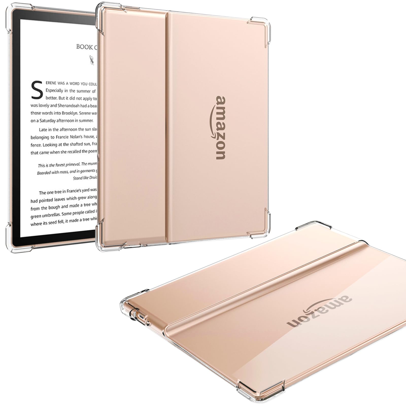 BOZHUORUI Kindle Oasis Clear Case, Fits 9th/10th Gen, Slim, Lightweight, Transparent, DIY Personalized