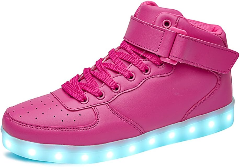 Sanyes USB Charging Light Up Shoes Sports LED Shoes Dancing Sneakers SYGB598-Pink-40