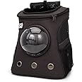 Fat Cat Backpack Carrier - Airline Approved Cat Carrier with Space Capsule Bubble for for Small Cats, Kitten - Premium Charcoal Cat Carrier Backpack for Outdoor, Travel, Hiking, Pet Supplies