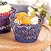 DIYxin 60Pcs Lace Cupcake Wrappers+ 60Pcs White Cupcake Liners for Wedding, Birthday Party, Navy Blue