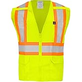 Ironwear 1287 Class 2 Flame-Retardant Safety Vest w/ 2 Radio Clips & 6 Pockets