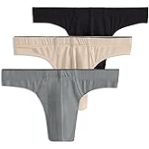 Jockey Men's Underwear True Style Thong - 3 Pack