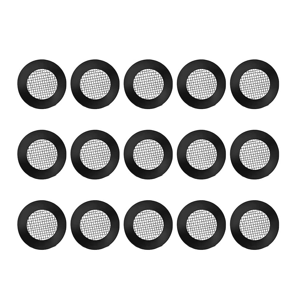 Photo 1 of 15 PCS Screen Hose Washer Filter Pressure Shower Head Washer Gasket Stainless Steel Seal O Ring Hose Net Shower Head Washer with 40 Mesh for 1/2 Inch Water Faucet Shower Garden Hose Connector