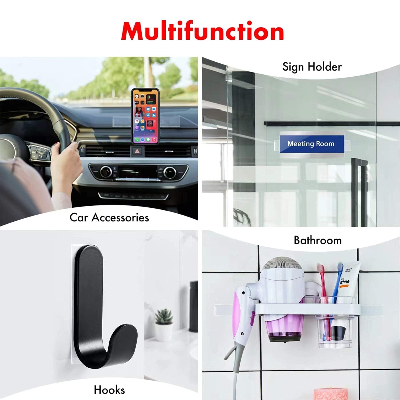 TafoMag!c Double Sided Heavy Duty Nano Tape [1.2IN x 3.28FT], Strong Adhesive Transparent Tape, Home/Office Removable, Washable 2MM Thickness Tape: Industrial & Scientific