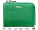 MEKU Womens Togo Leather Card Case Wallets Money Organizers Small Purse with Zipper Cash Holders for Lady (Green)