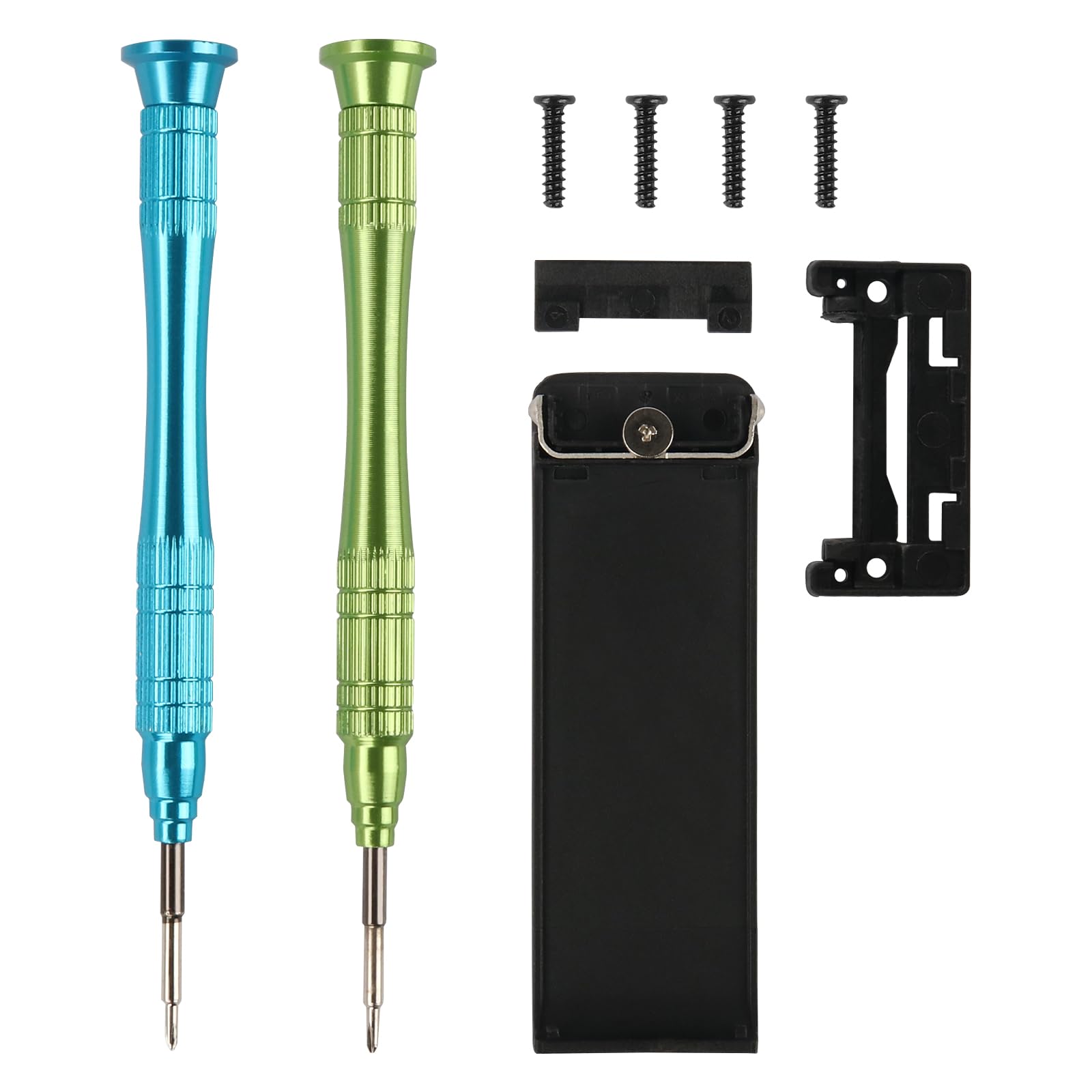 Miruchertter Kickstand Stand Replacement Repair Parts Back Shell Holder Back Bracket Repair Tool Kit Compatible with Switch Console, Transparent Storage Box Included