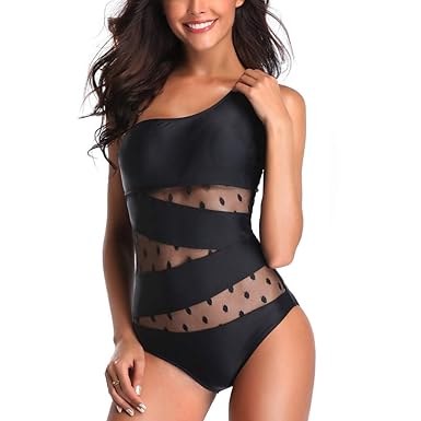 CICIYONER ????????????Frauen Siamese Bikini Set Push-Up Stripe Bademode Beachwear Badeanzug