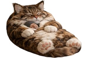 Cat Sleeping Bag for Humans, 175X80CM Cute Cat Plush Winter Sleeping Bag, Funny Cats Sleepings Bags for Adults Kids, Washable