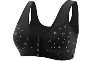 MAISDGOP Sports Bras for Women Front Close Button Cotton Bra Comfy No Wire Buckle Underwear Casual Sexy Breathable Lingerie