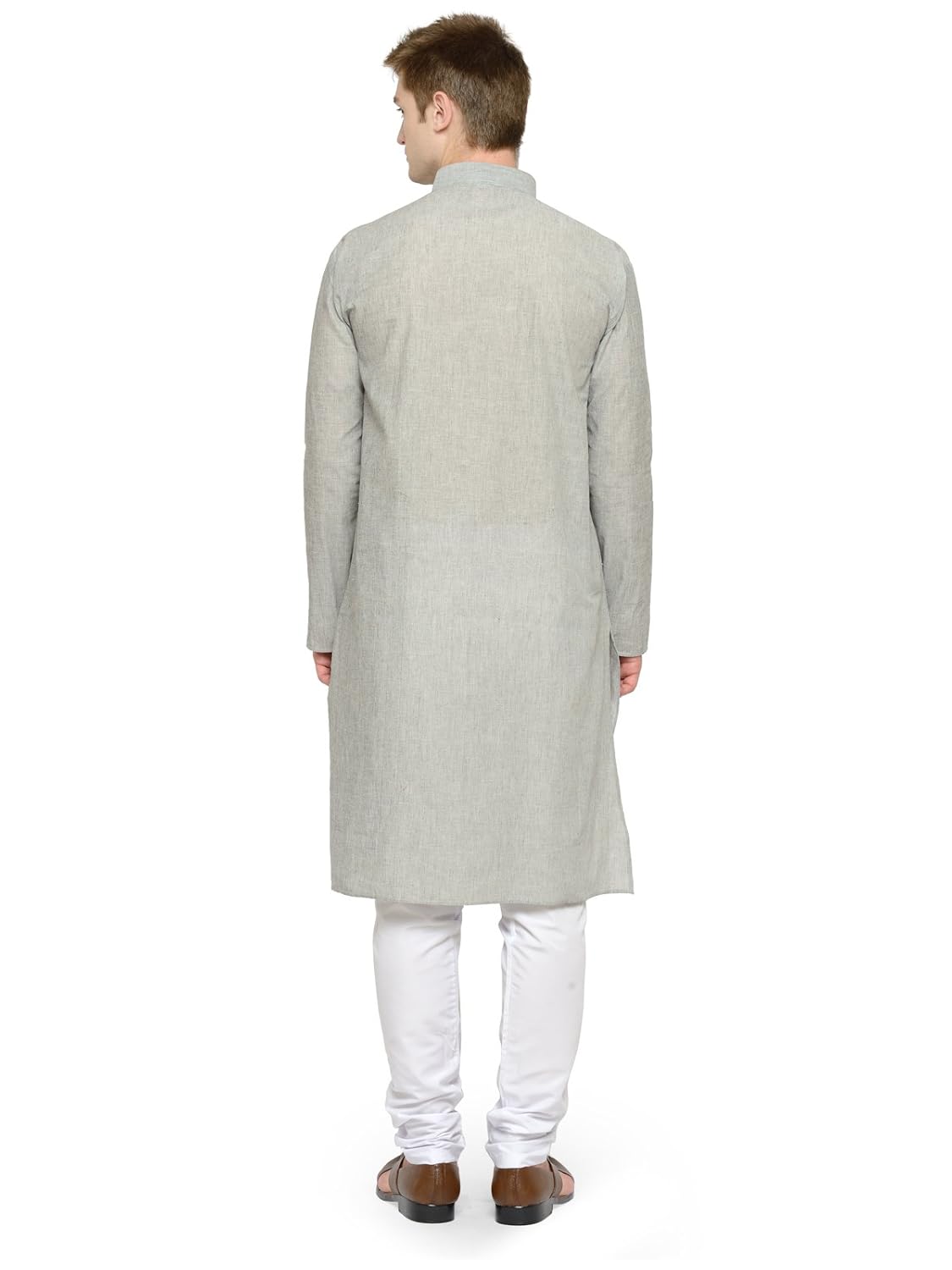 rg designers grey & white cotton kurta pyjama set for men