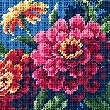 Dimensions Mini Needlepoint Kit 5"X5"-Zinnias