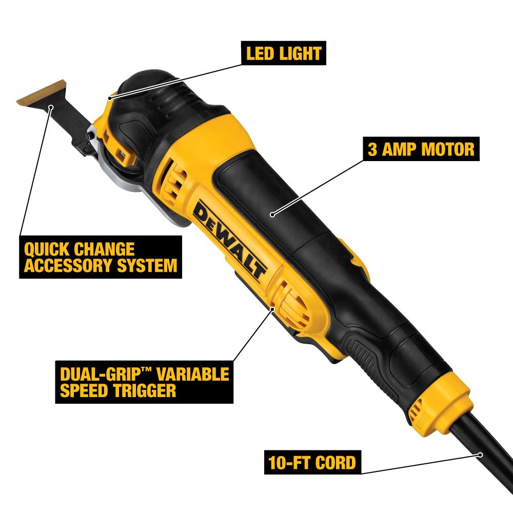 DEWALT Oscillating Tool Kit, Corded, 3Amp, 29 Pieces (DWE315K) Buy Online in UAE. Hi