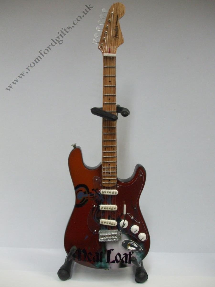 MEATLOAF STRATOCASTER RED Miniature Guitar