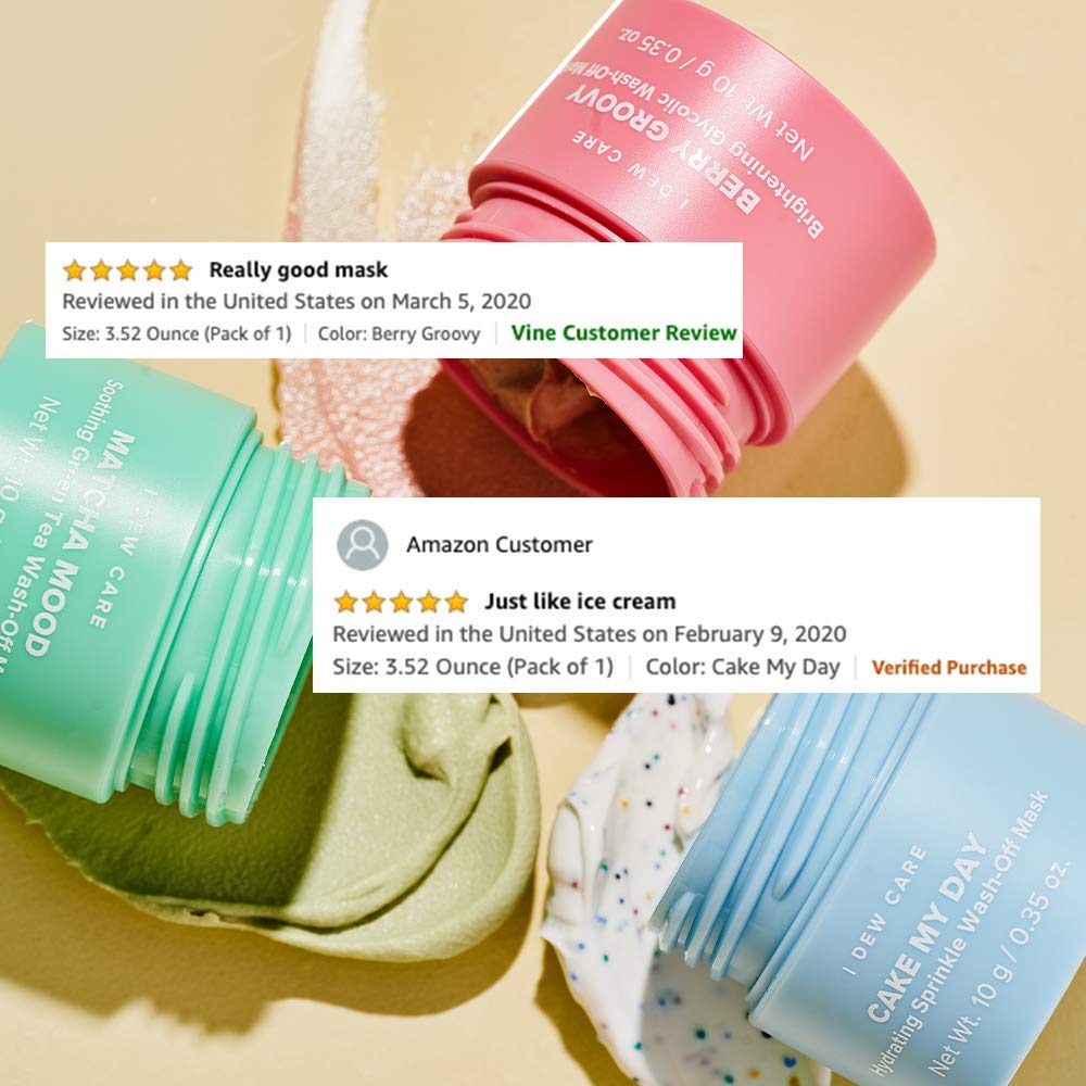 I DEW CARE Mini Scoops | Wash Off Face Mask Skin Care Trio | Korean Skin Care Starter Set | Self Care Gifts for Women | Facial Treatment, Vegan, Cruelty-free, Paraben-free: Beauty