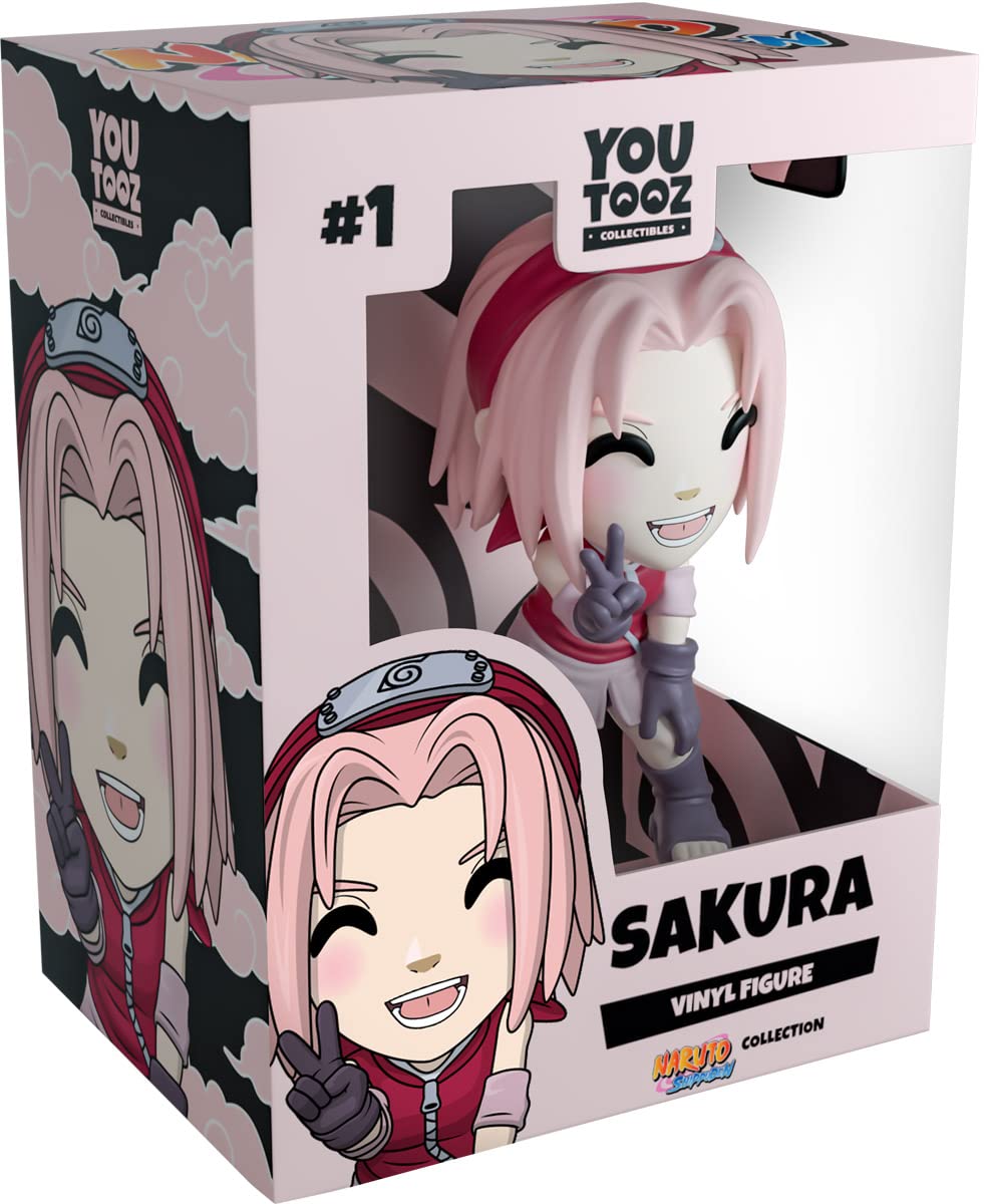 You Tooz Sakura Haruno 3.8" inch Vinyl Figure, Collectible Sakura Haruno from Naruto Anime Figure by Youtooz Naruto Collection, Black — image 1
