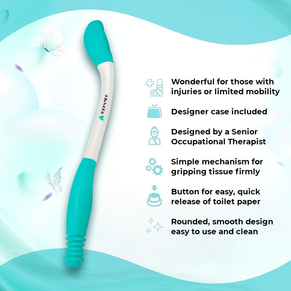 Toilet Aids for Wiping, Wipe Assist Tool Bathroom Wipe Assistance Bottom Buddy, Long Reach Comfort Wiper: Health & Personal Care