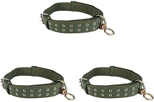 DOITOOL Adjustable Canvas Cow Collar Calf Neck Strap with Buckle 3 Pack Livestock Collar for Farm Animals Sheep Horse
