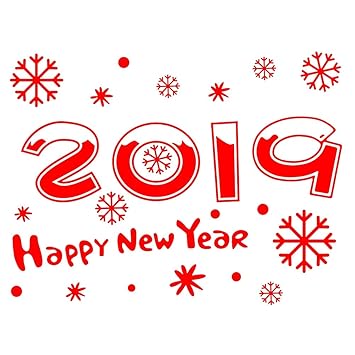 Buy Tendycoco 2019 Happy New Year Stickers Christmas Snowflake