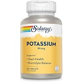 SOLARAY Potassium 99 mg, 200 VegCaps | Electrolyte, Heart &amp; Vascular Support, Potassium Amino Acid Complex, 200 Servings, Lab Verified