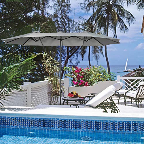 Patio Tree 15 Ft DoubleSided Patio Umbrella Outdoor Market Umbrella