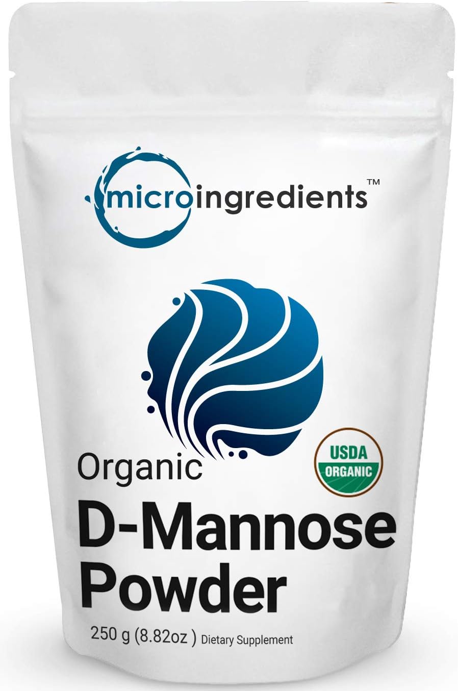 Organic D Mannose Powder, 8.8 Ounce (250 Grams), Pure Mannose Supplement, Powerfully Support Urinary Tract Cleanse and Bladder Health, Premium Mannose for Women and Men, No GMOs and Vegan Friendly: Health & Personal Care